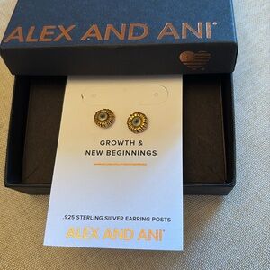 Alex and Ani sunflower earrings
